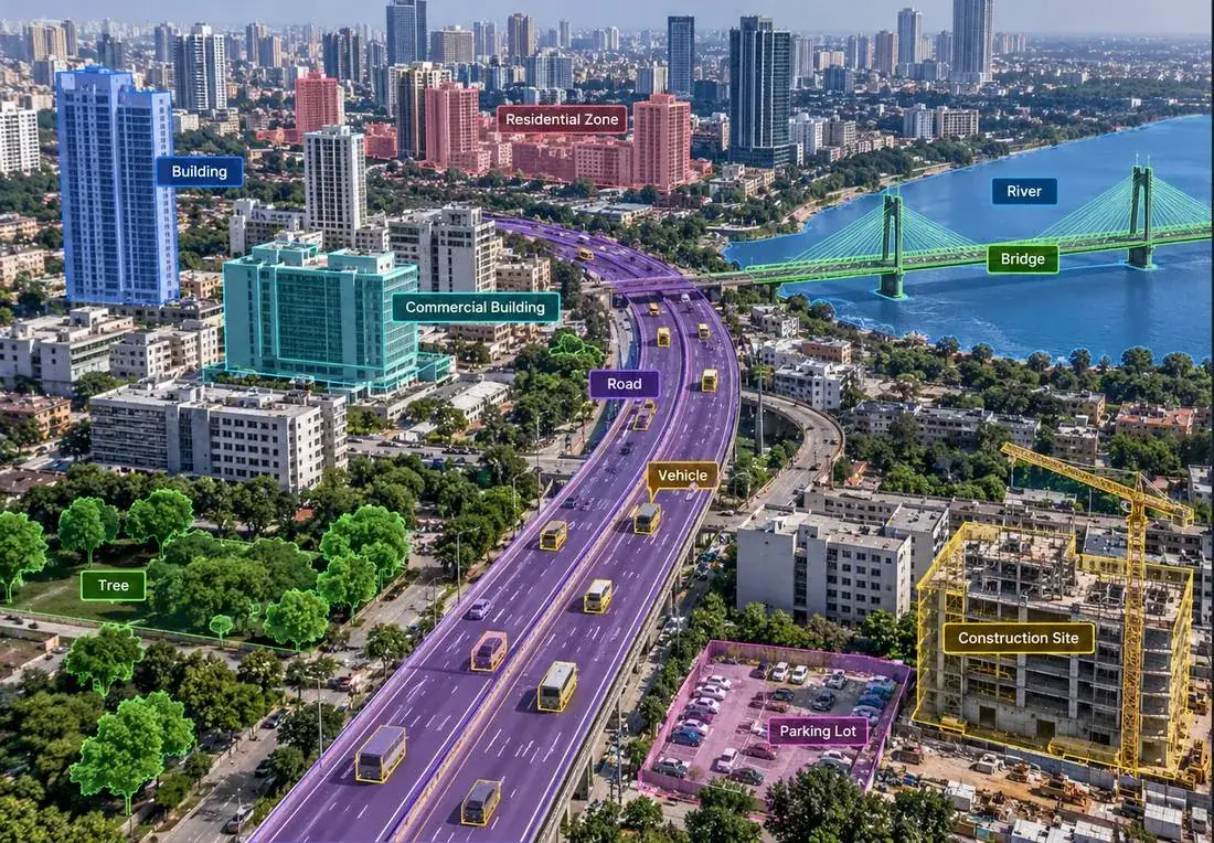 Urban & 3D Geospatial Annotation and Terrain & Natural Feature Annotation