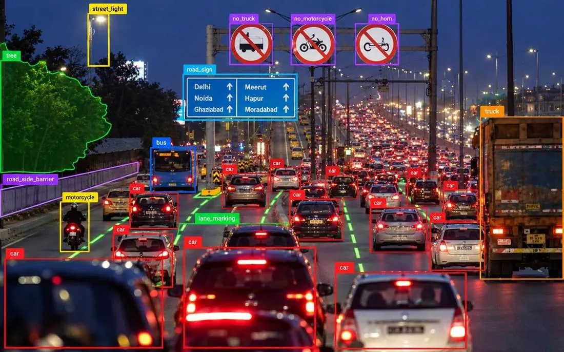 Lane & Road Marking Annotation and Drivable Area & Road Segmentation