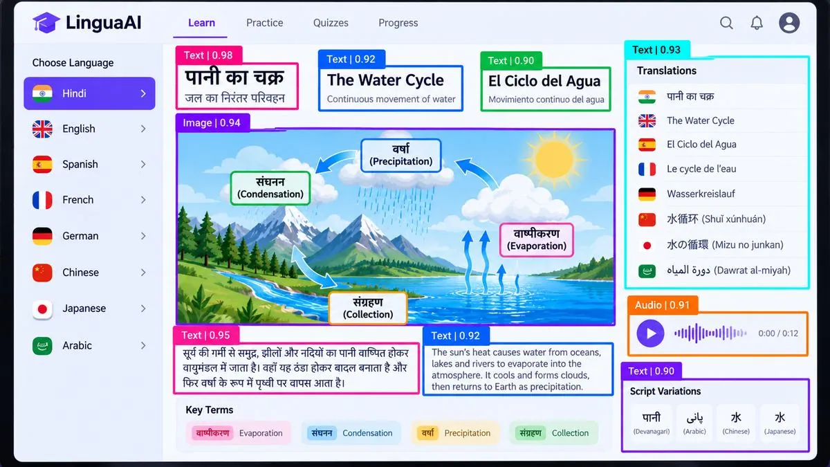E-Learning UI & Interaction Annotation and Multilingual Educational Annotation