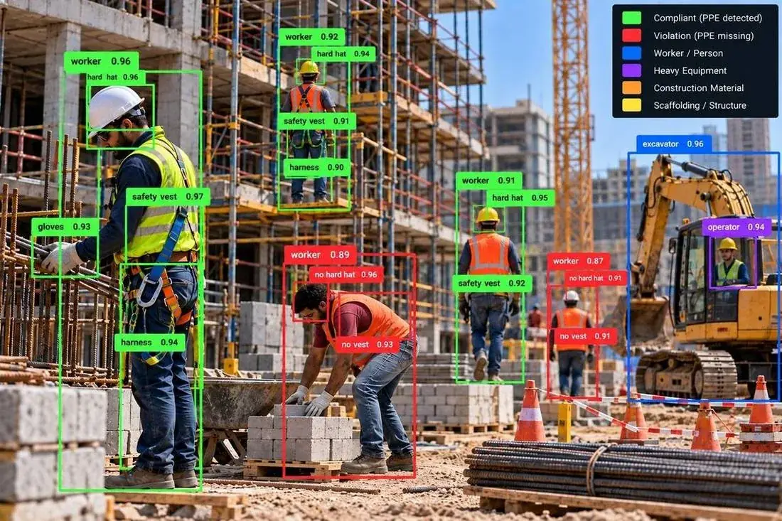 PPE & Safety Compliance Annotation and Building Component & Material Annotation