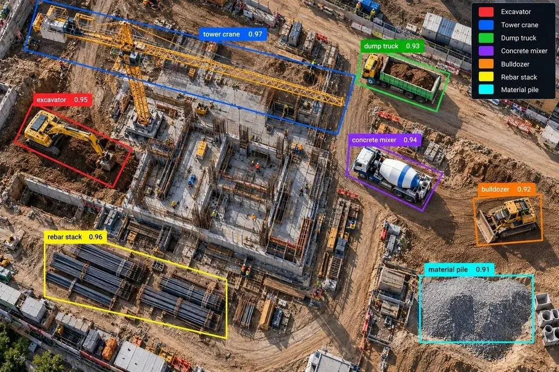 Construction Progress Annotation and Site & Structural Segmentation